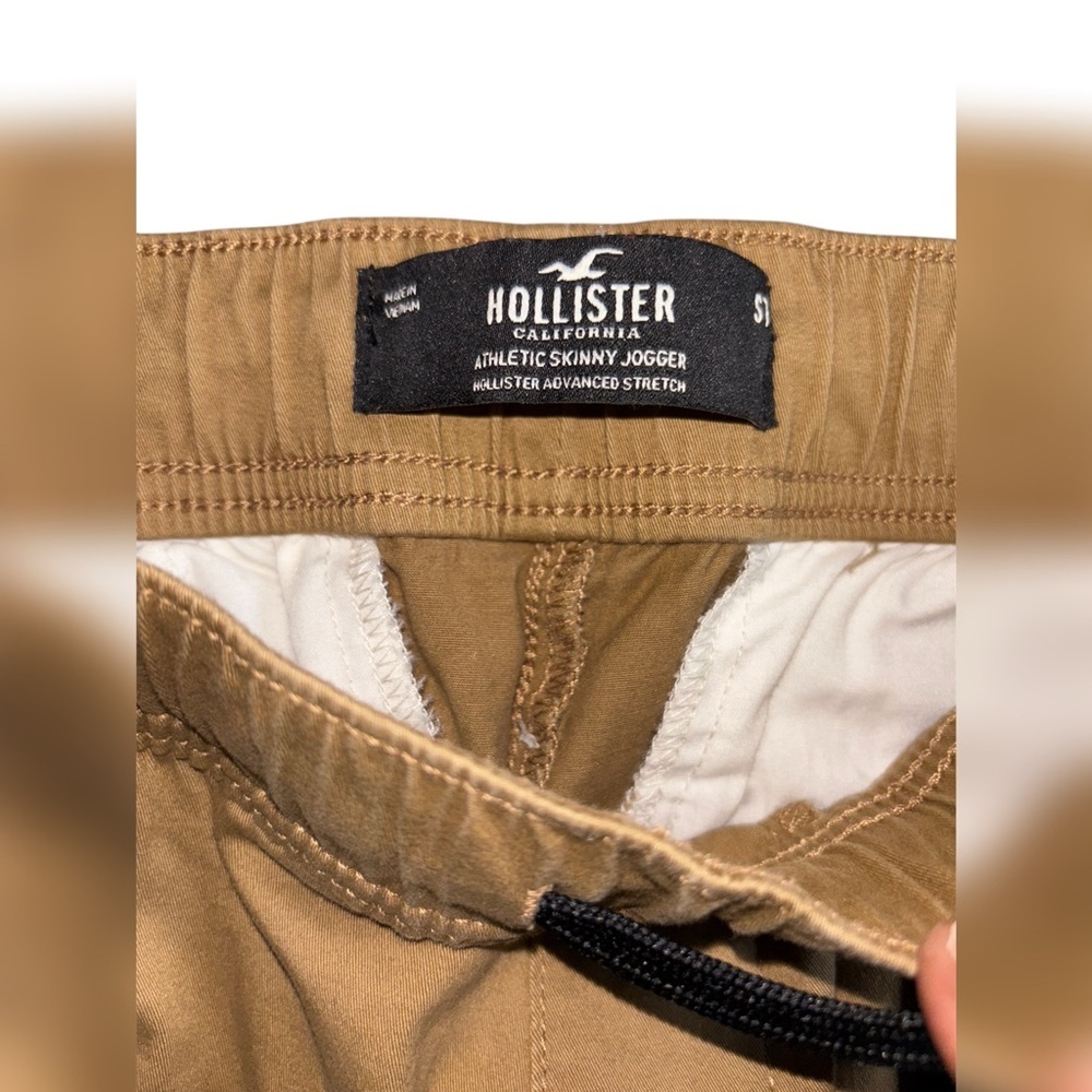 (M) Hollister Tan Brown Joggers (Men) - Picture 6 of 8
